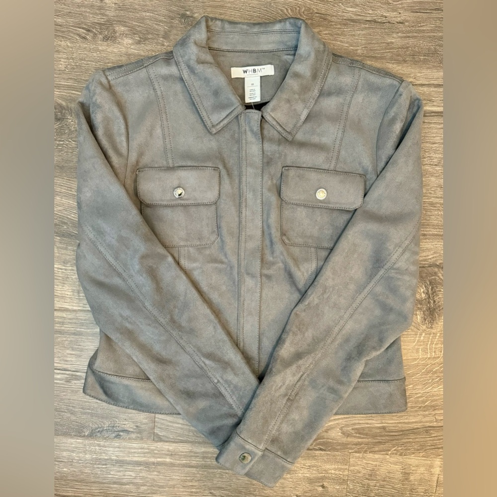 NWT WHBM faux suede jacket